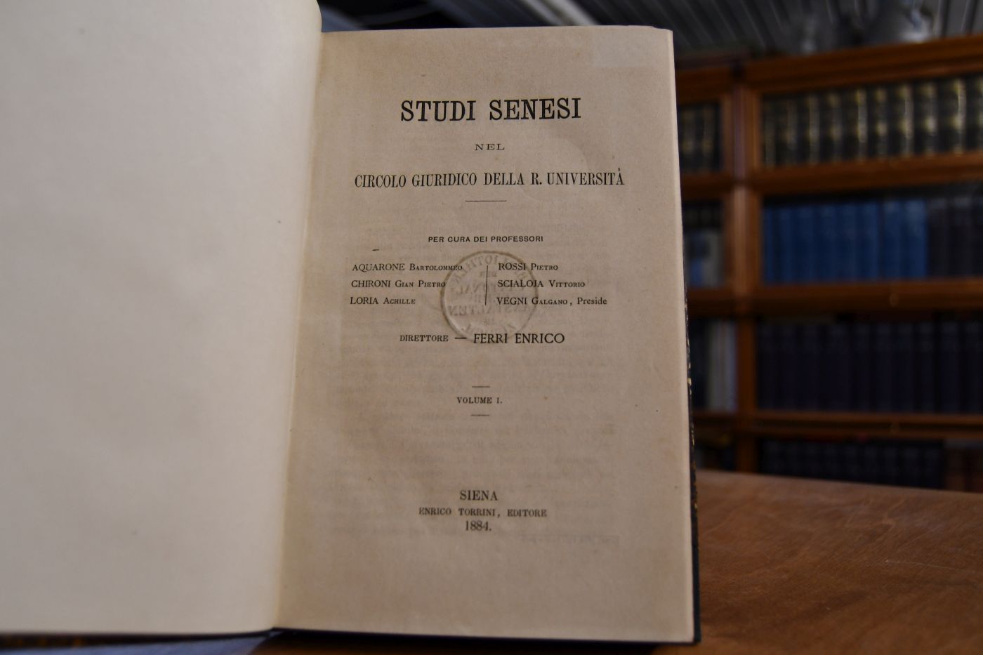 Studi Senesi nel Circolo giuridico della r. Universita. Volume I.