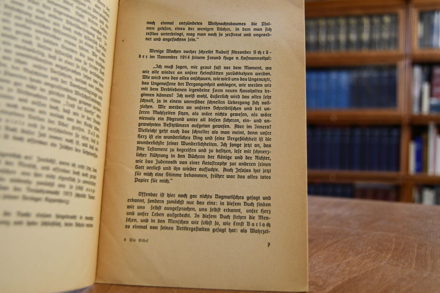 Die Bibel und der Mensch von heute. Vortrag gehalten in Dahlem, Januar 1940.