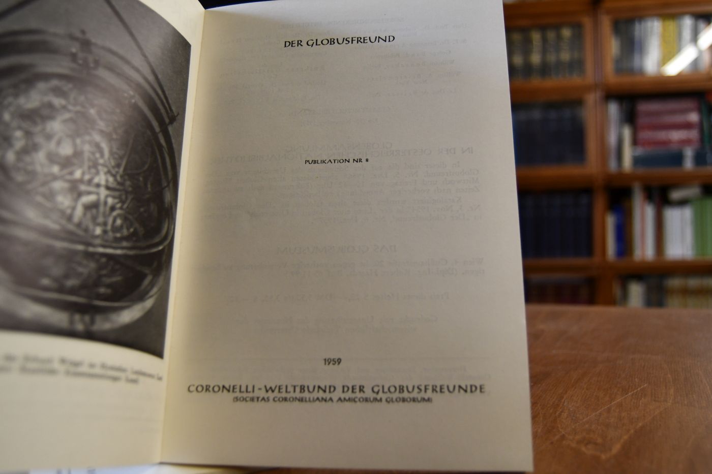 Der Globusfreund. Publikation Nr. 8 und 9.