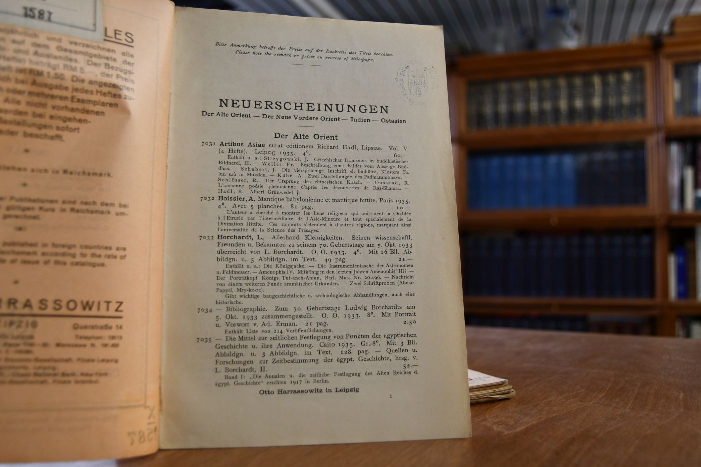 Litterae Orientalis. Orientalischer Literaturbericht. Konvolut von 7 Heften Heft 66, 67, 68, 73, 74, 76, 83.