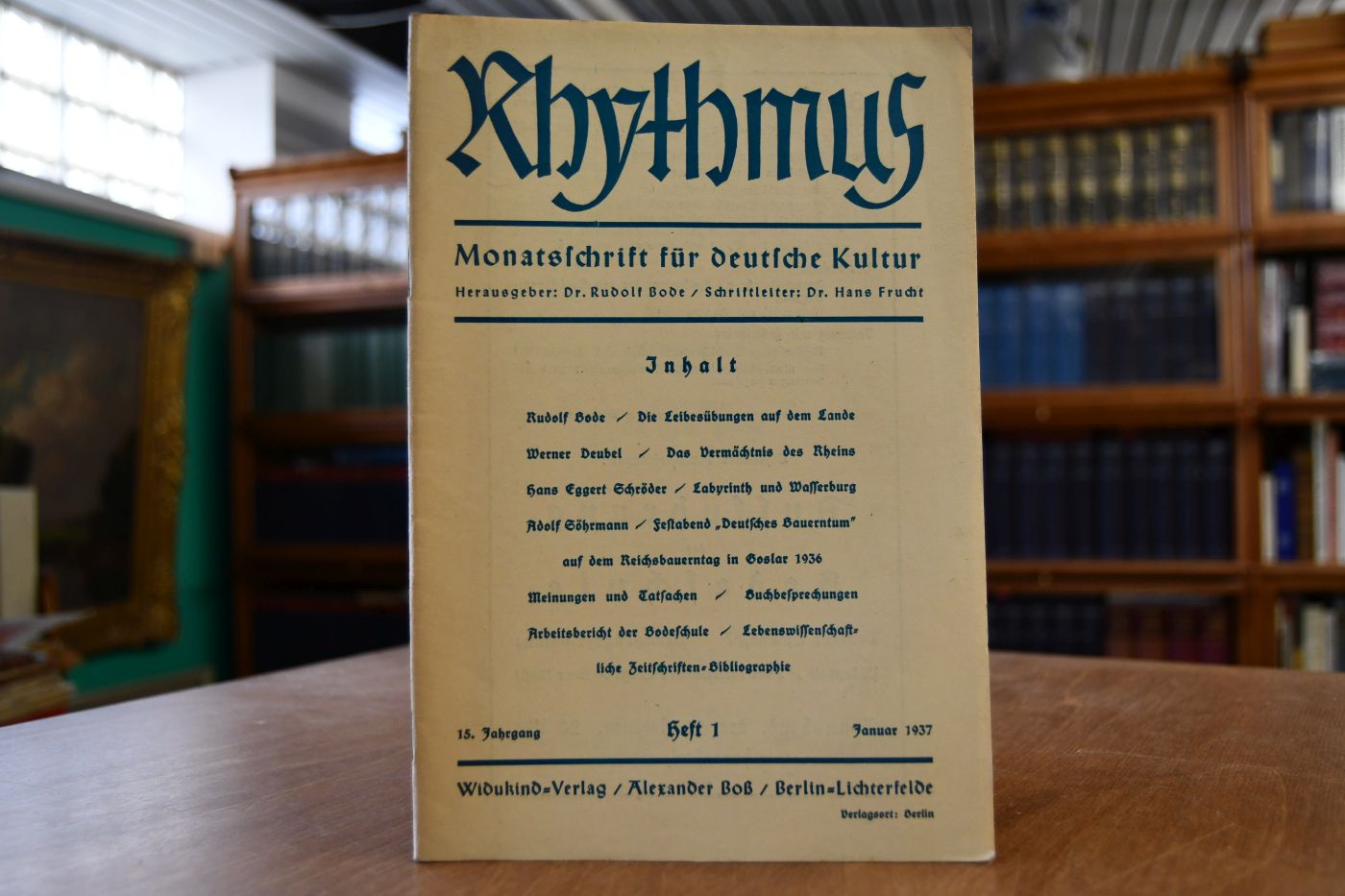 Rhytmus. Monatsschrift für deutsche Kultur. 15. Jahrgang Heft 1.