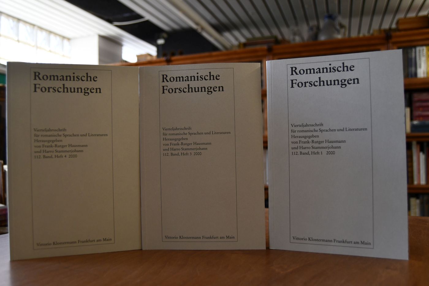 Romanische Forschungen. 112. Band Heft 1+3+4.