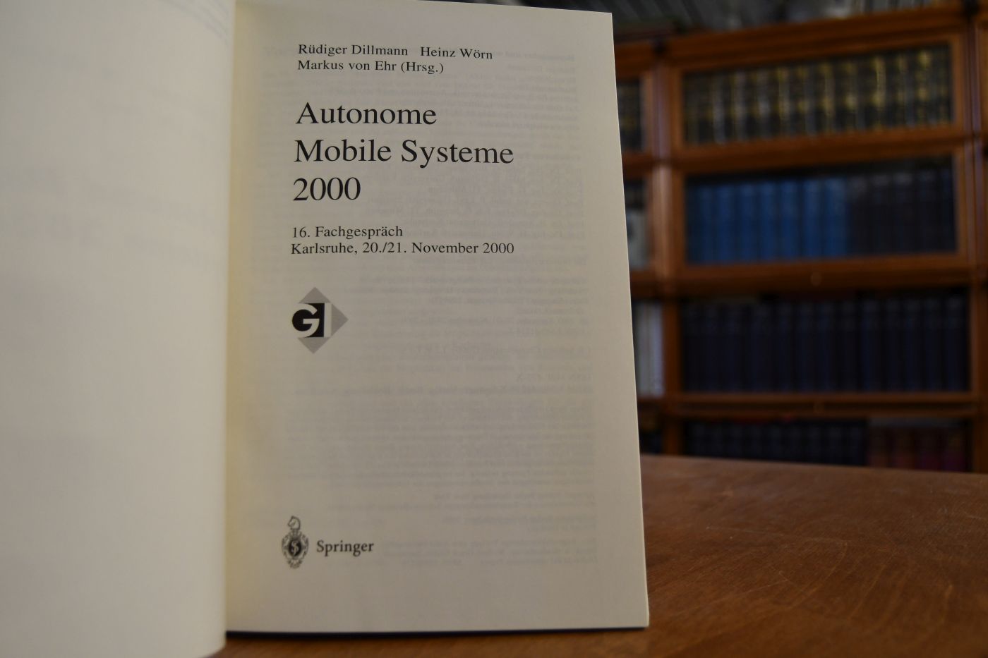 Autonome mobile Systeme 2000. 16. Fachgespräch Karlsruhe, 20./21. November 2000.