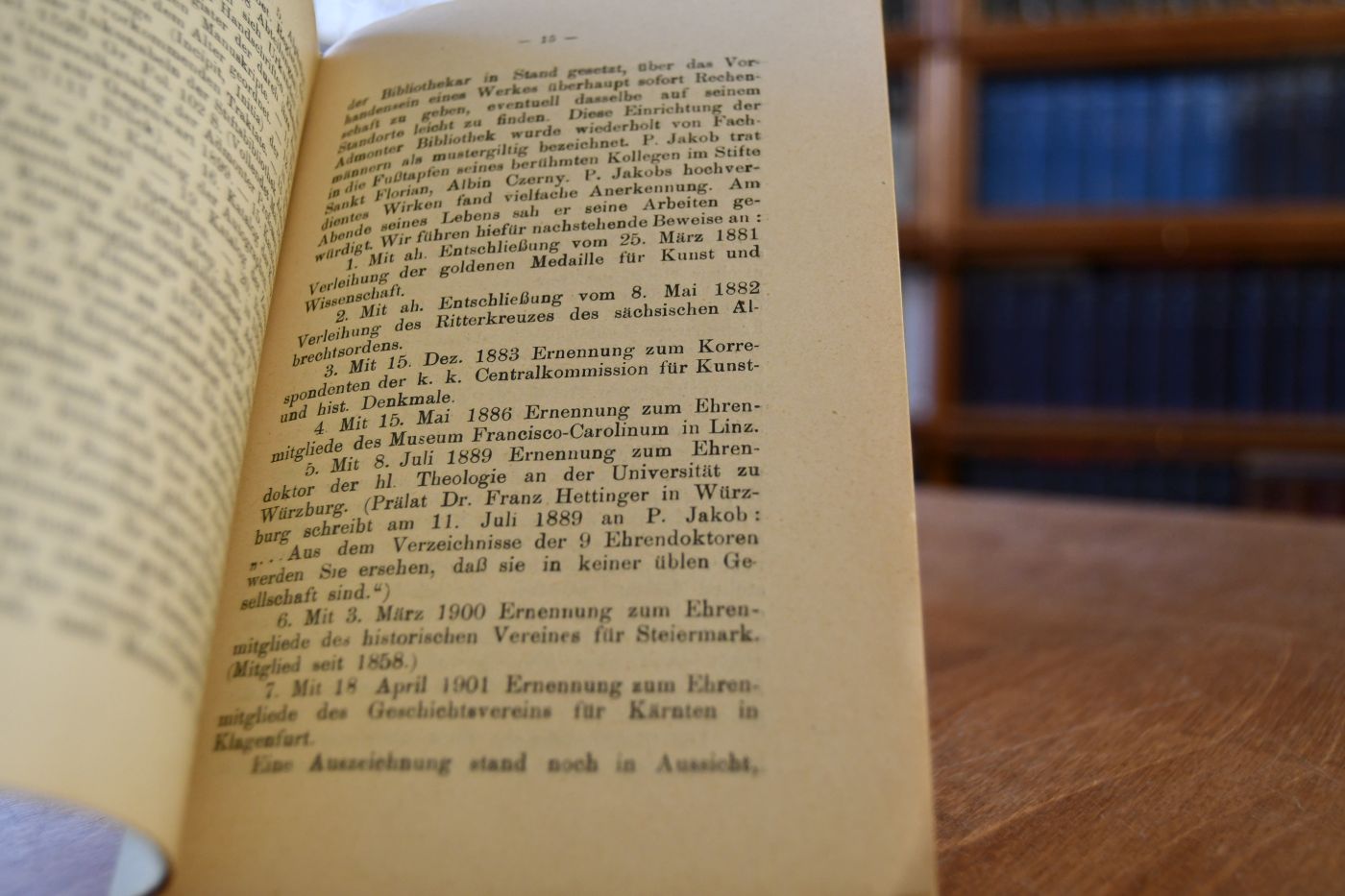 Dr. Jakob Wichner. Senior, Bibliothekar und Archivar der Abtei Admont. Nekrolog.