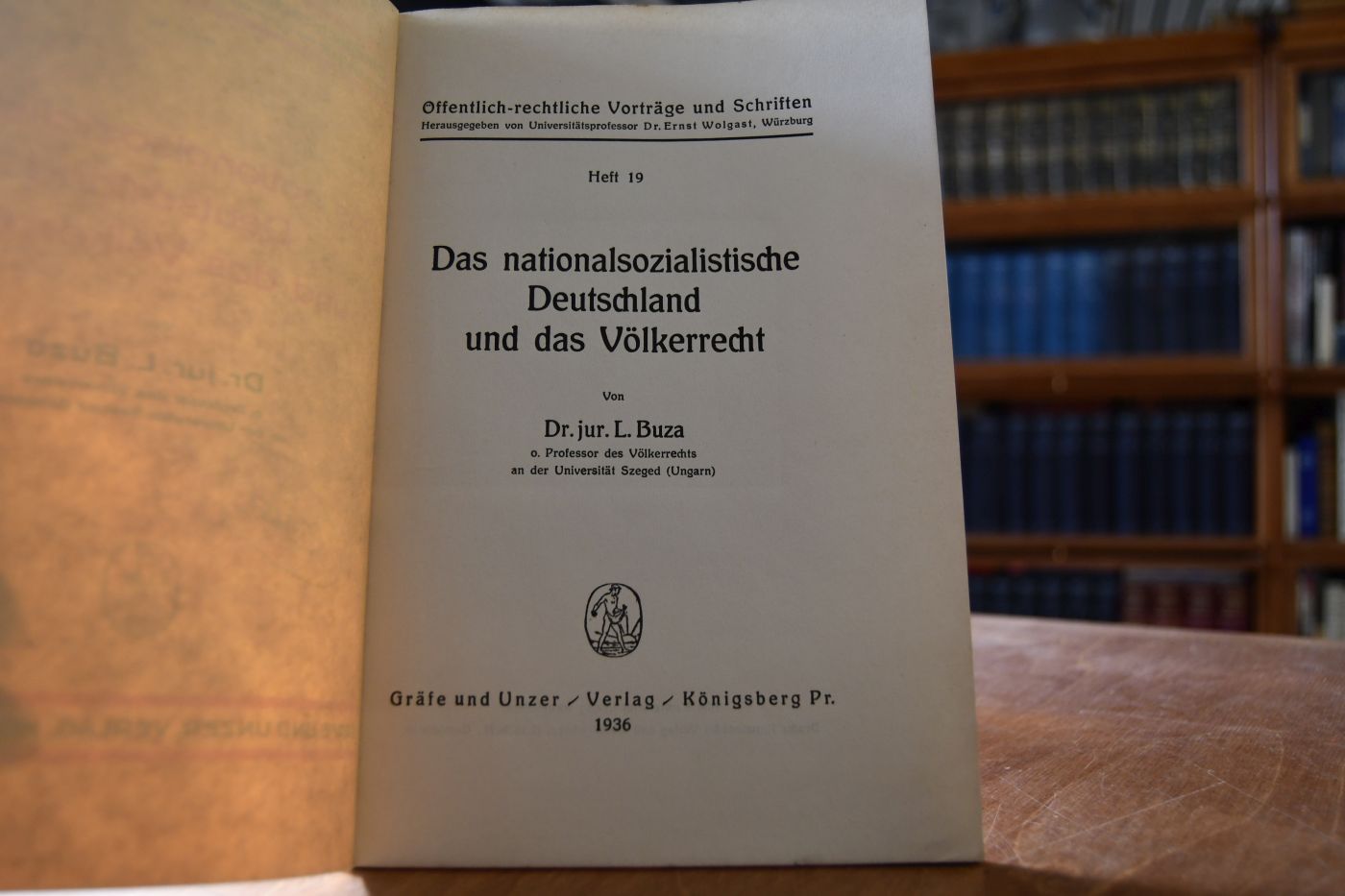 Das nationalsozialistische Deutschland und das Völkerrecht.