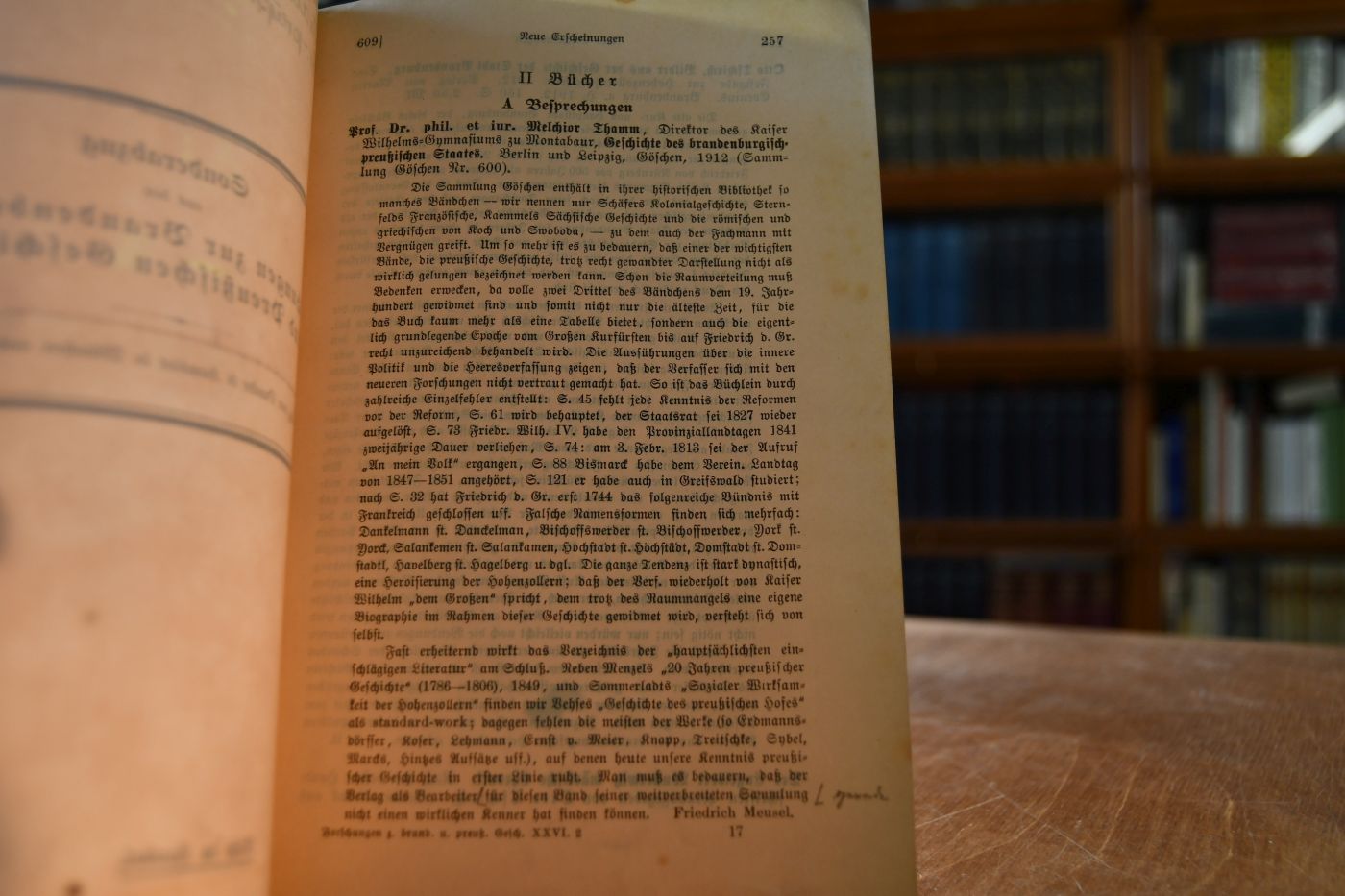 Buchbesprechung Melchior Thamm Geschichte des brandenburgisch-preußischen Staates.