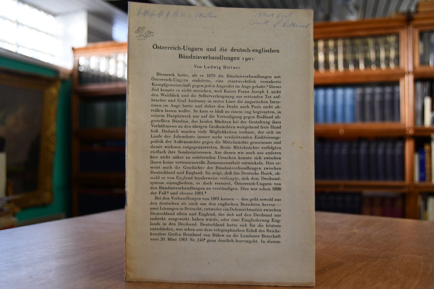 Österreich-Ungarn und die deutsch-englischen Bündnisverhandlungen 1901.