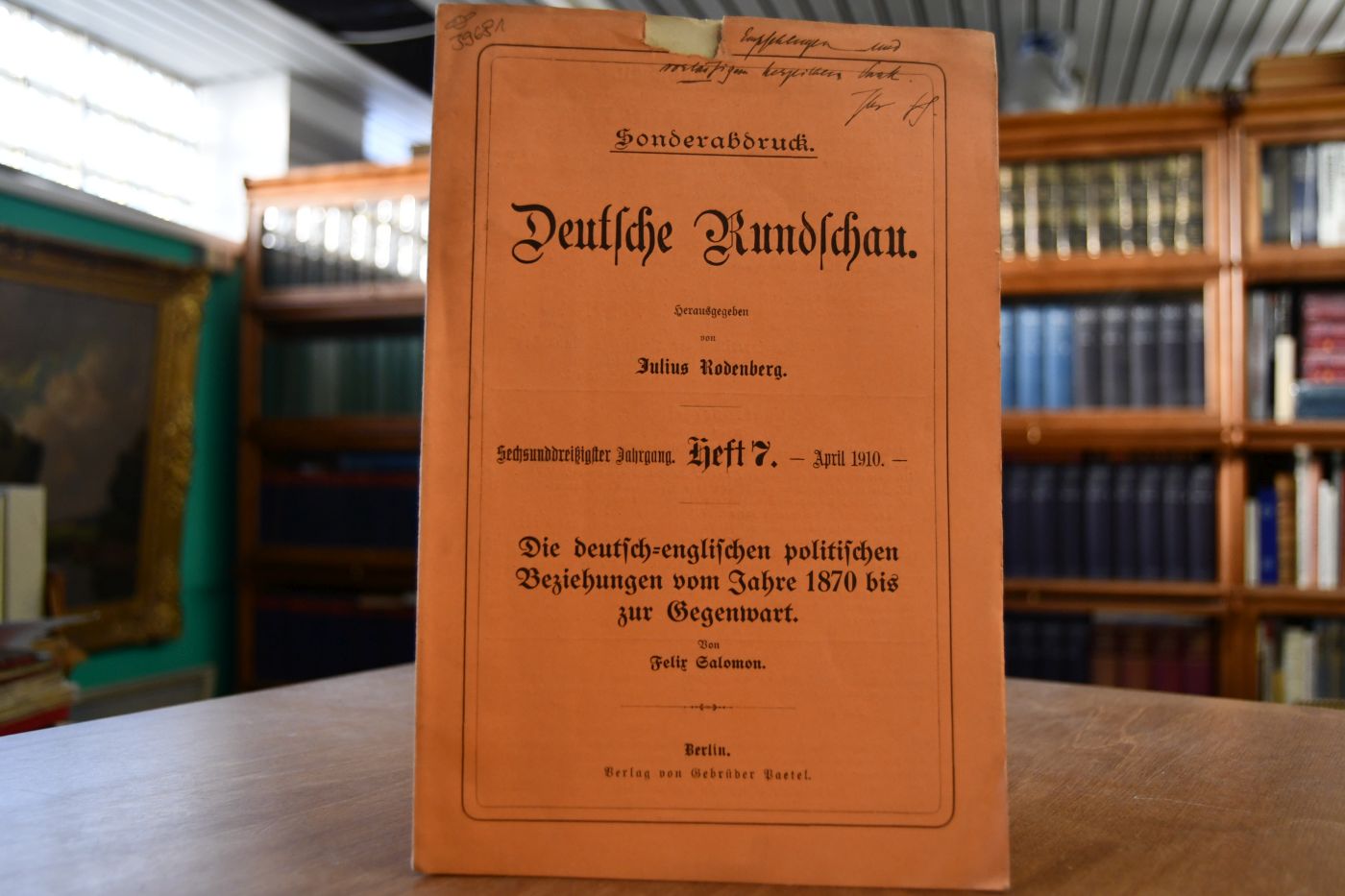 Die deutsch-englischen politischen Beziehungen vom Jahre 1870 bis zur Gegenwart.