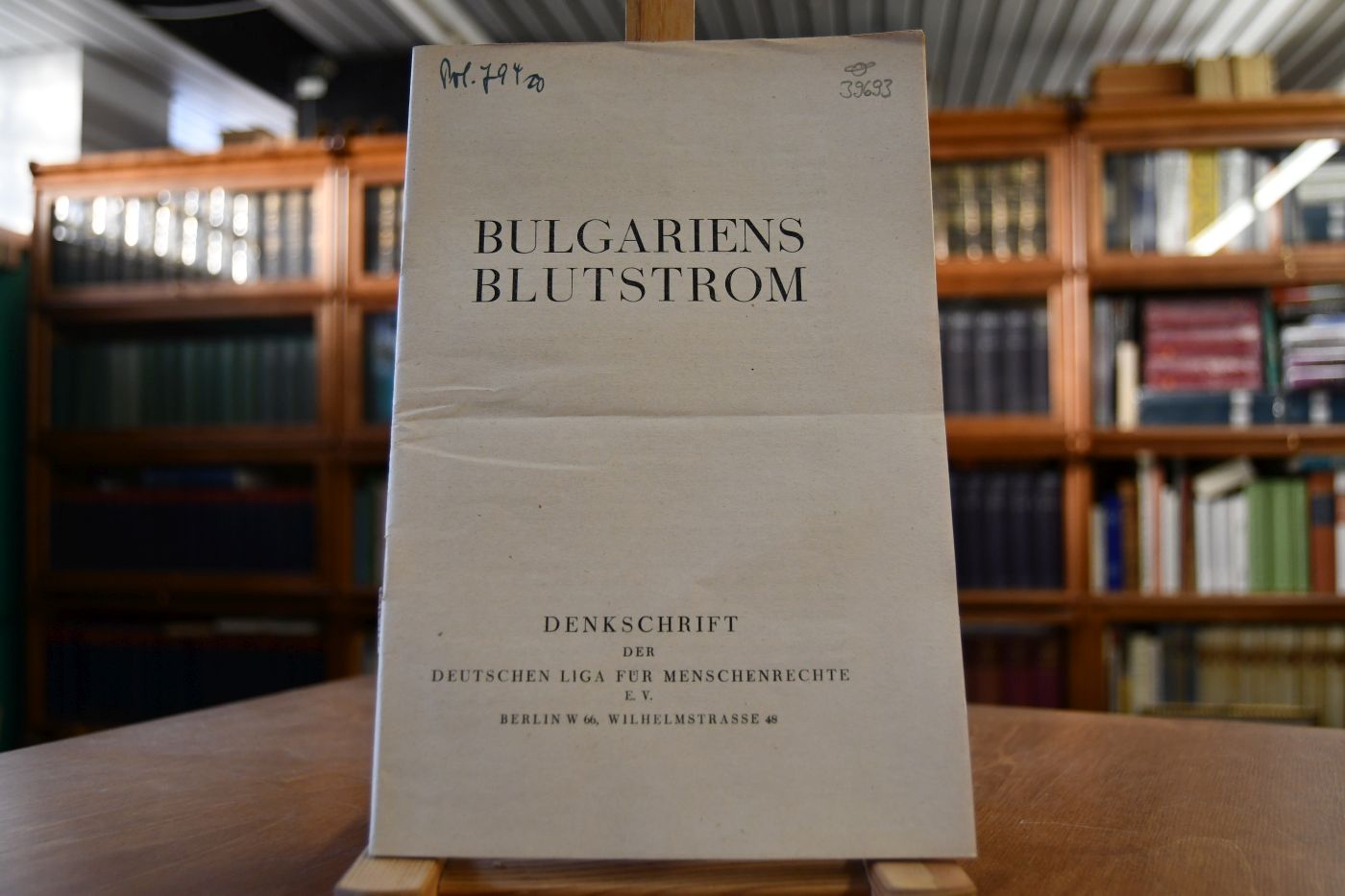 Bulgariens Blutstrom. Denkschrift der Deutschen Liga für Menschenrechte e.V.