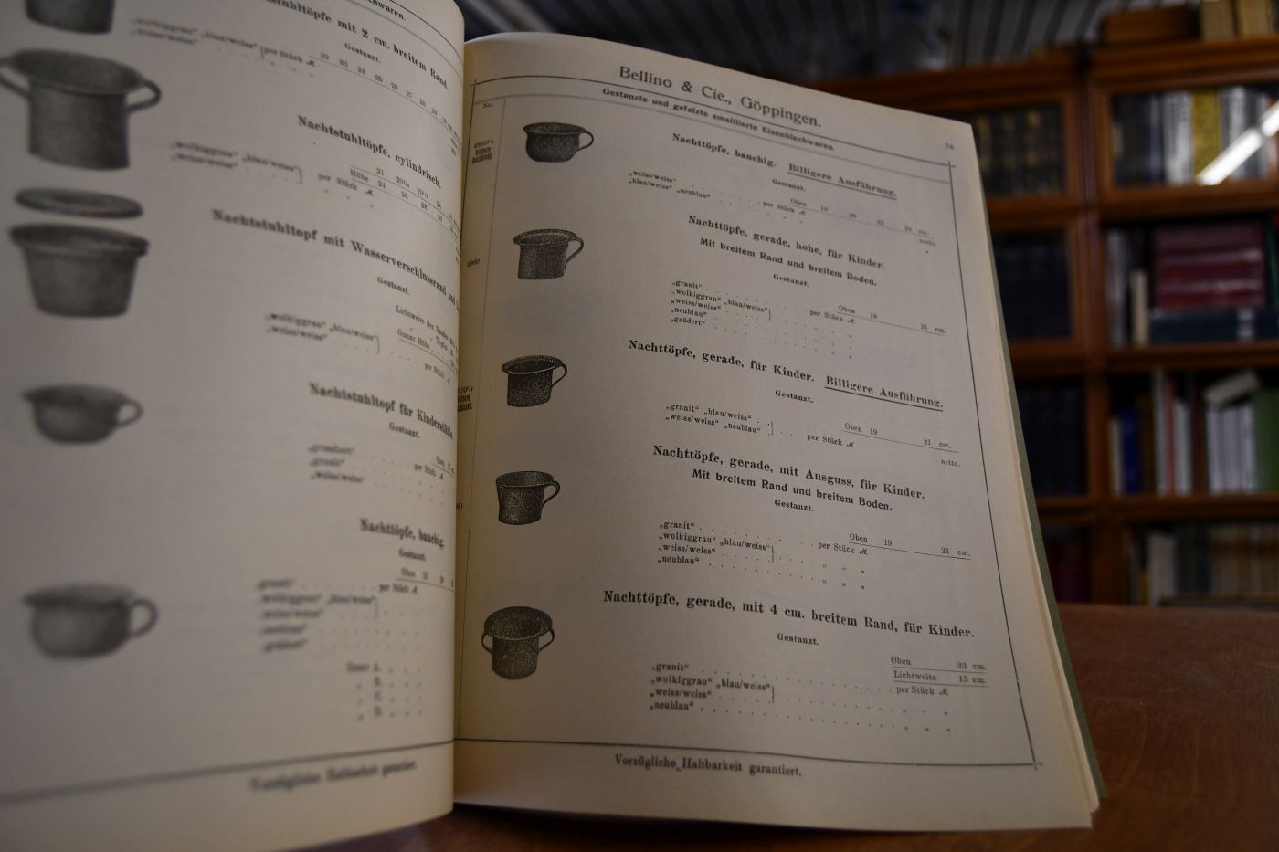 Verkaufskatalog Bellino & Cie., Emaillier- und Stanz-Werke Göppingen. Februar 1909.