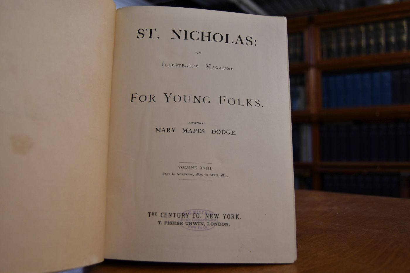 St. Nicholas An Illustrated Magazine für Young Folks. Volume XVIII, Part I, November, 1890 to April, 1891.