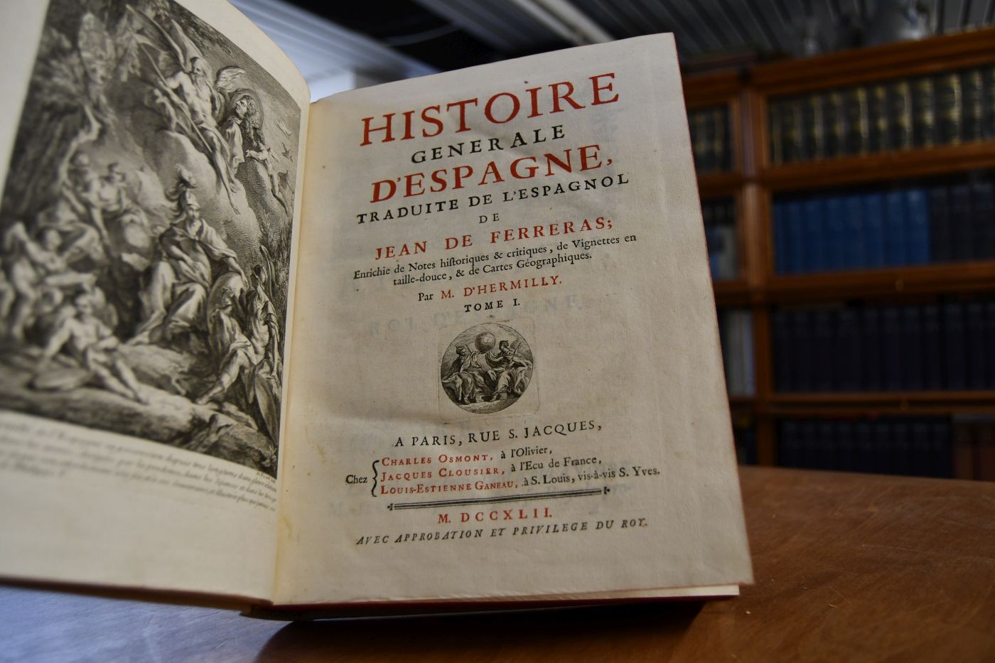 Histoire générale d`Espagne, traduite de l`espagnol de Jean de Ferreras. Enrichie de Notes historiques & critiques, de Vignettes en taille-douce, & de Cartes Géographiques. Par M. d`Hermilly. Tome I - X.