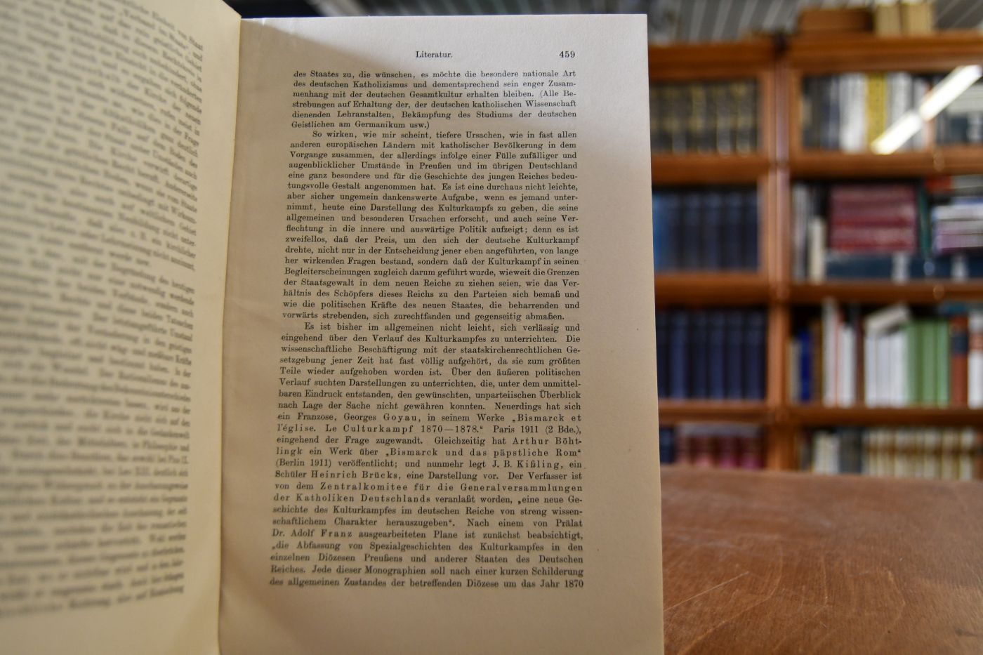Buchbesprechung Joh. B. Kißling, Geschichte des Kulturkampfes im Deutschen Reich.