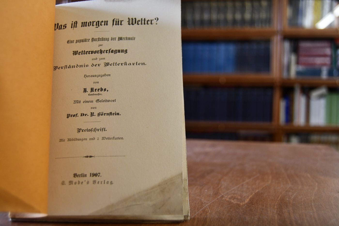 Was ist morgen für Wetter? Eine populäre Darstellung der Merkmale zur Wettervorhersagung und zum Verständnis der Wetterkarten.