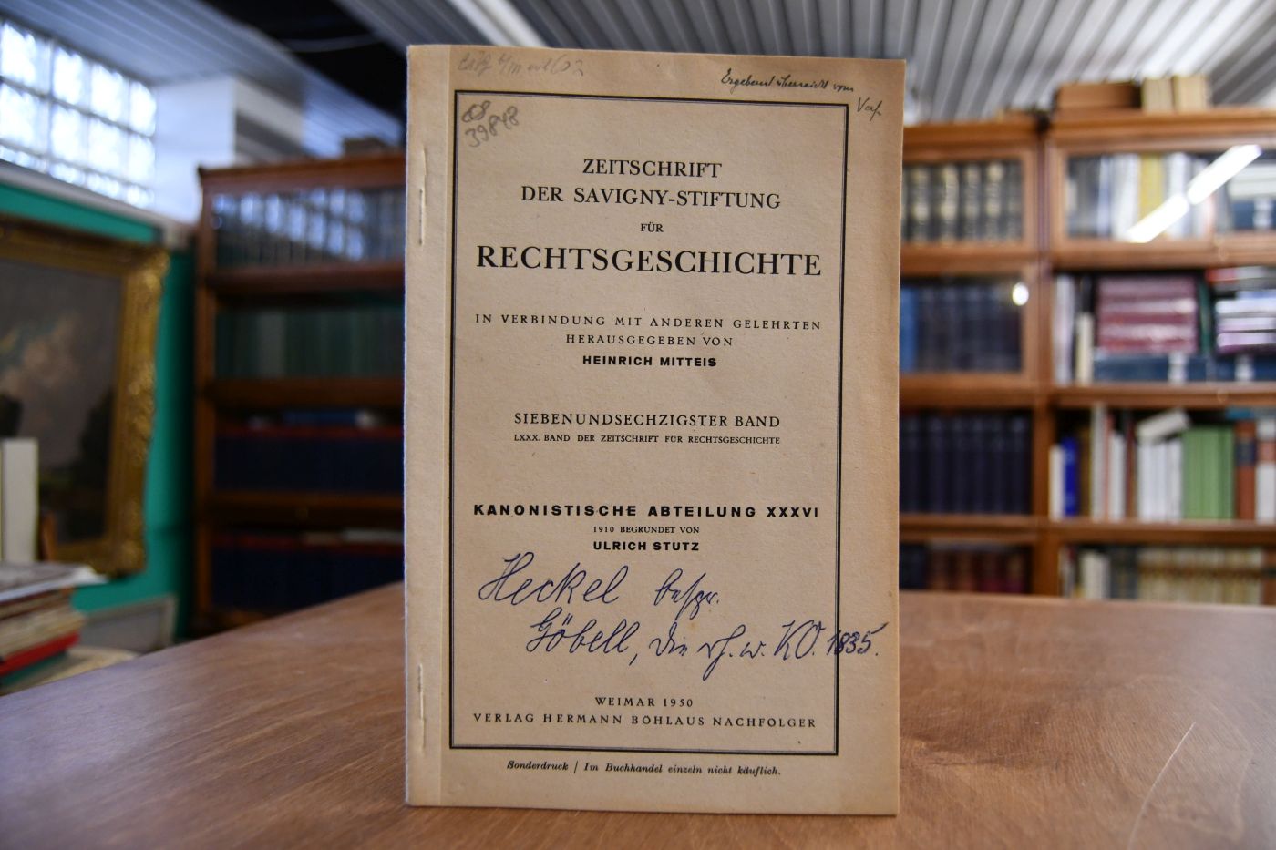 Buchbesprechung Walter Göbell, Die rheinisch-westfälische Kirchenordnung vom 5. März 1835. Ihre geschichtliche Entwicklung und ihr theologischer Gehalt, Band I.