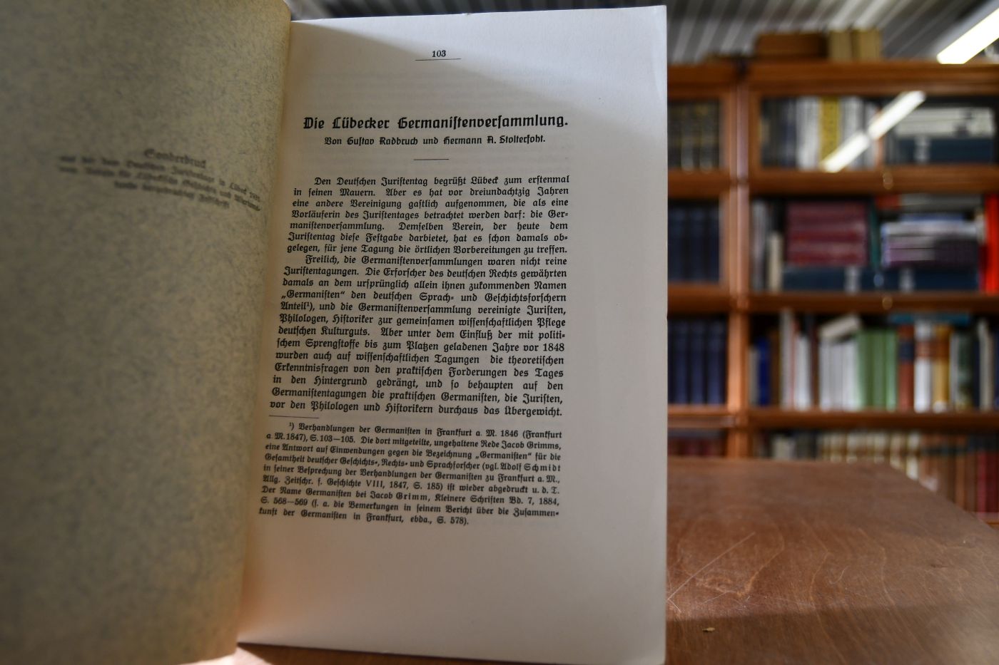 Die Lübecker Germanistenversammlung.