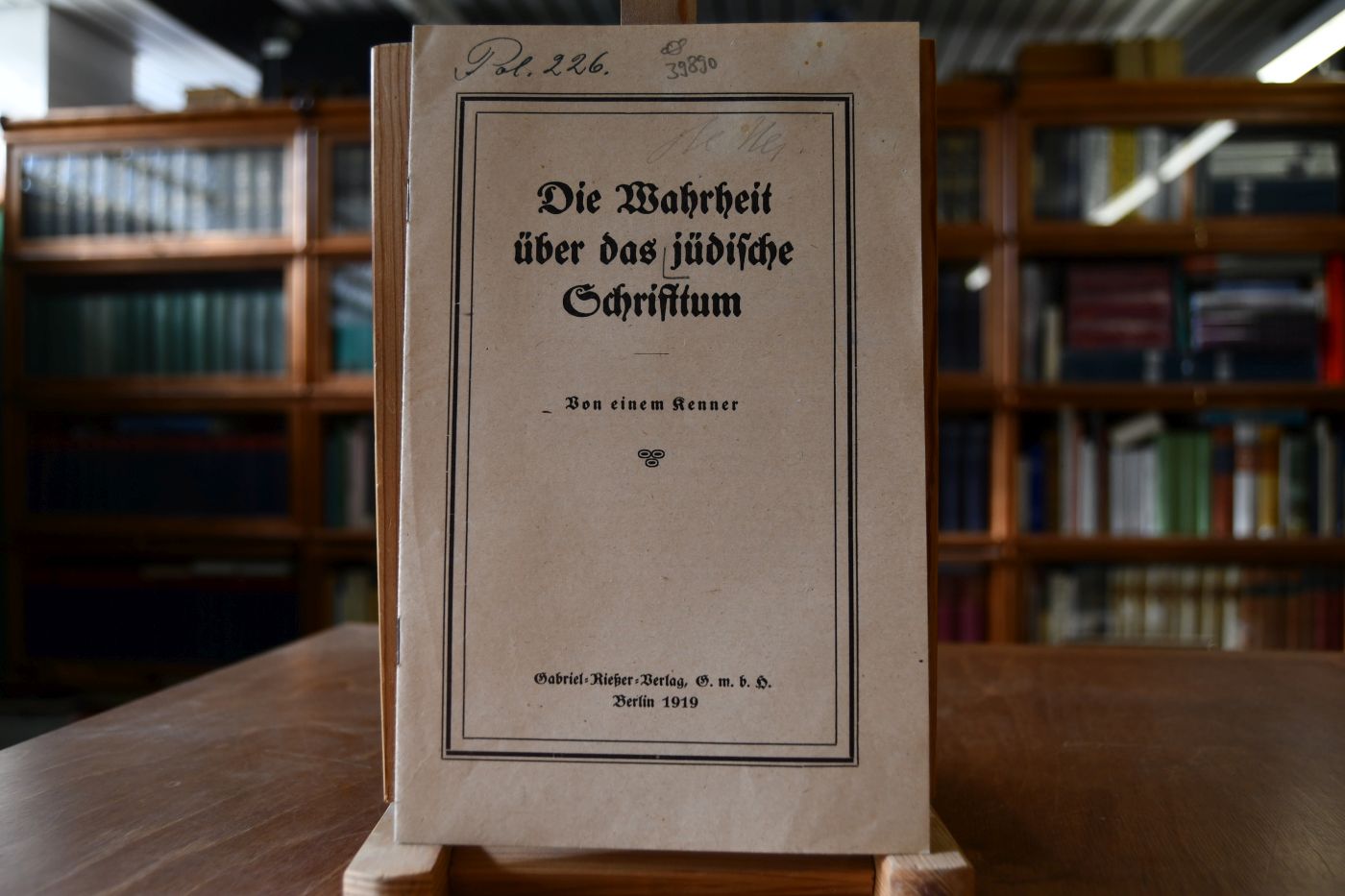 Die Wahrheit über das jüdische Schrifttum. Von einem Kenner.