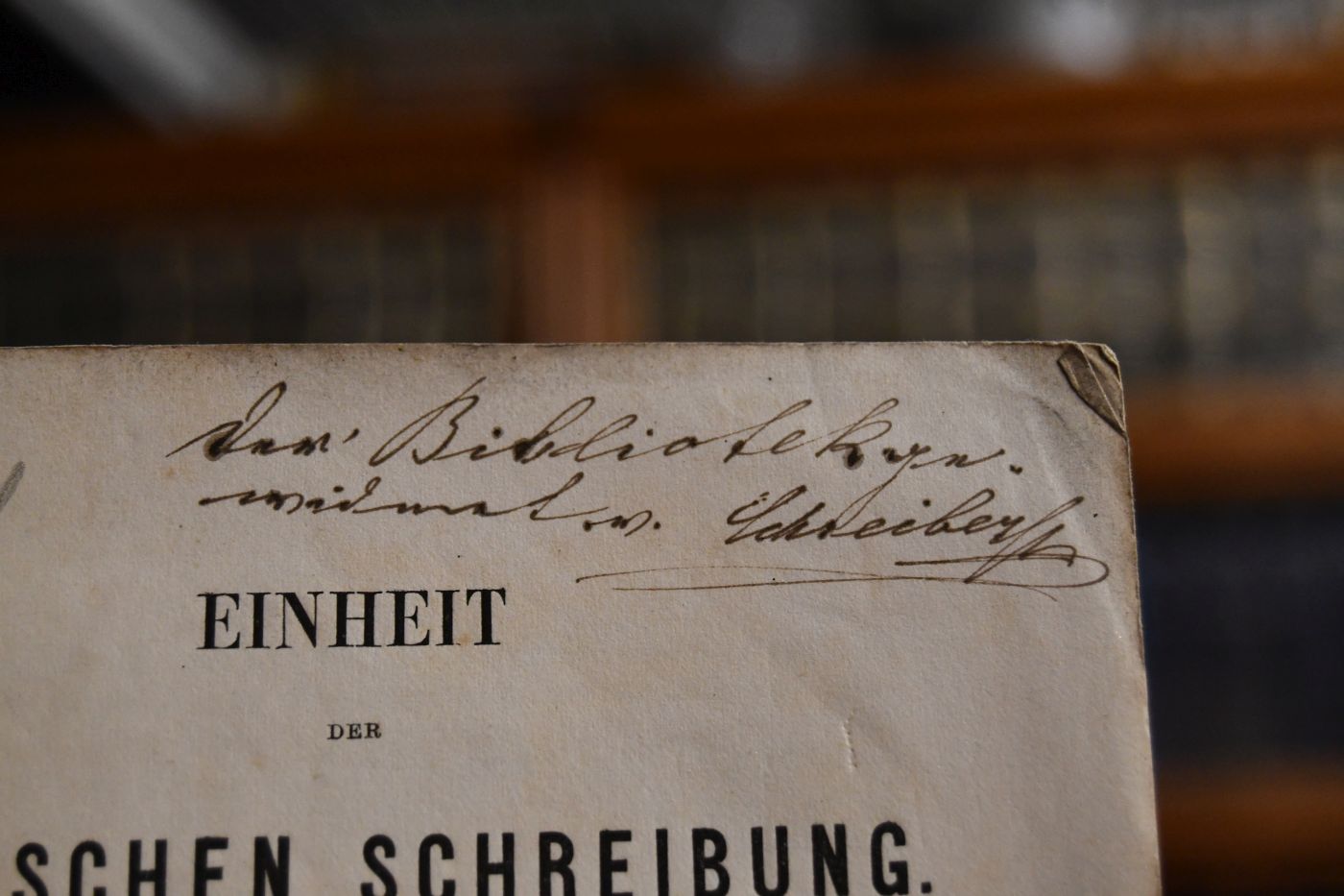 Einheit der Deutschen Schreibung. Denkschrift an den Lehrerverein "Die Volksschule" in Wien.