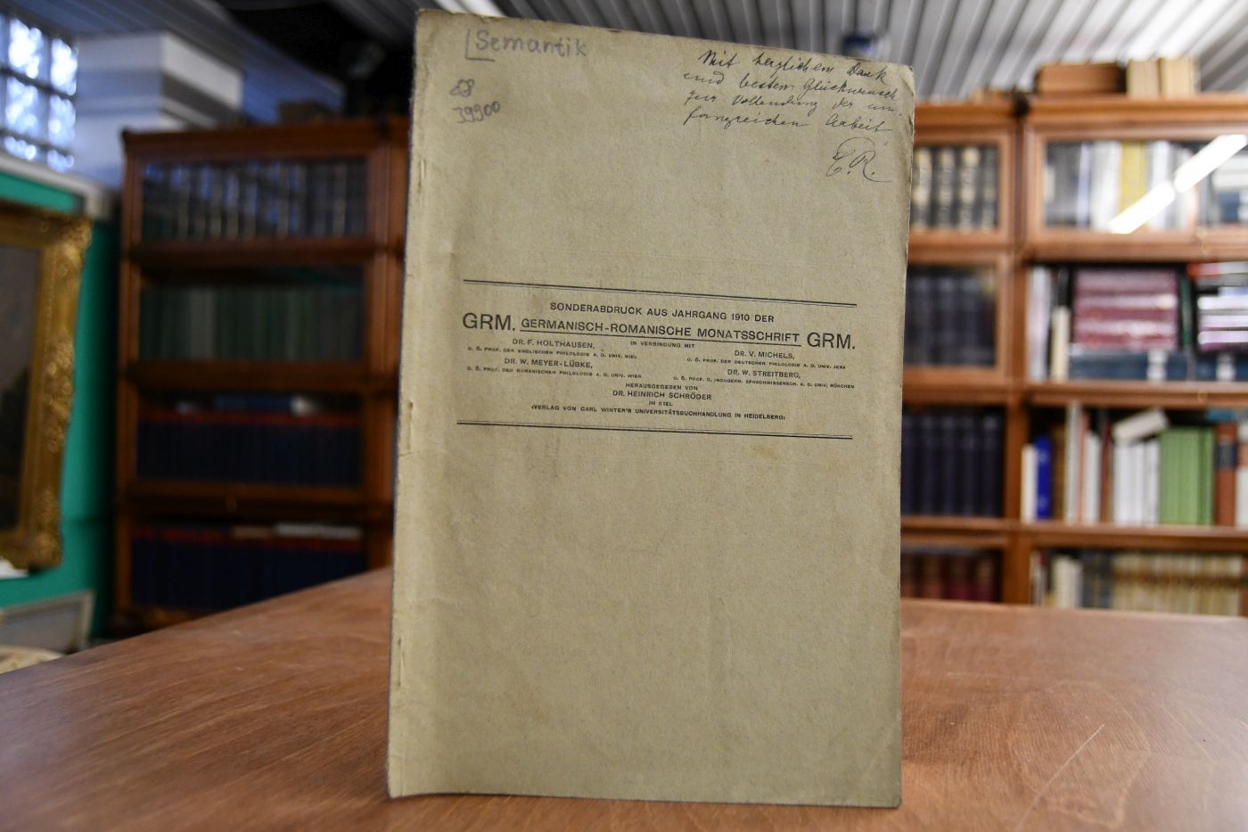 Die Rolle der Semantik in der historischen Grammatik, Vortrag gehalten auf der 50. Versammlung deutscher Philologen und Schulmänner zu Graz, September 1909.