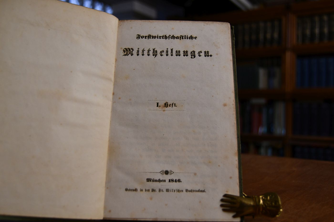 Forstwirthschaftliche Mittheilungen I. Heft.