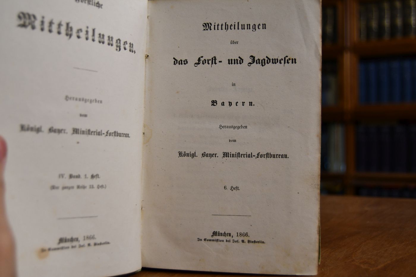 Mittheilungen über das Forst- und Jagdwesen in Bayern. 6. Heft.