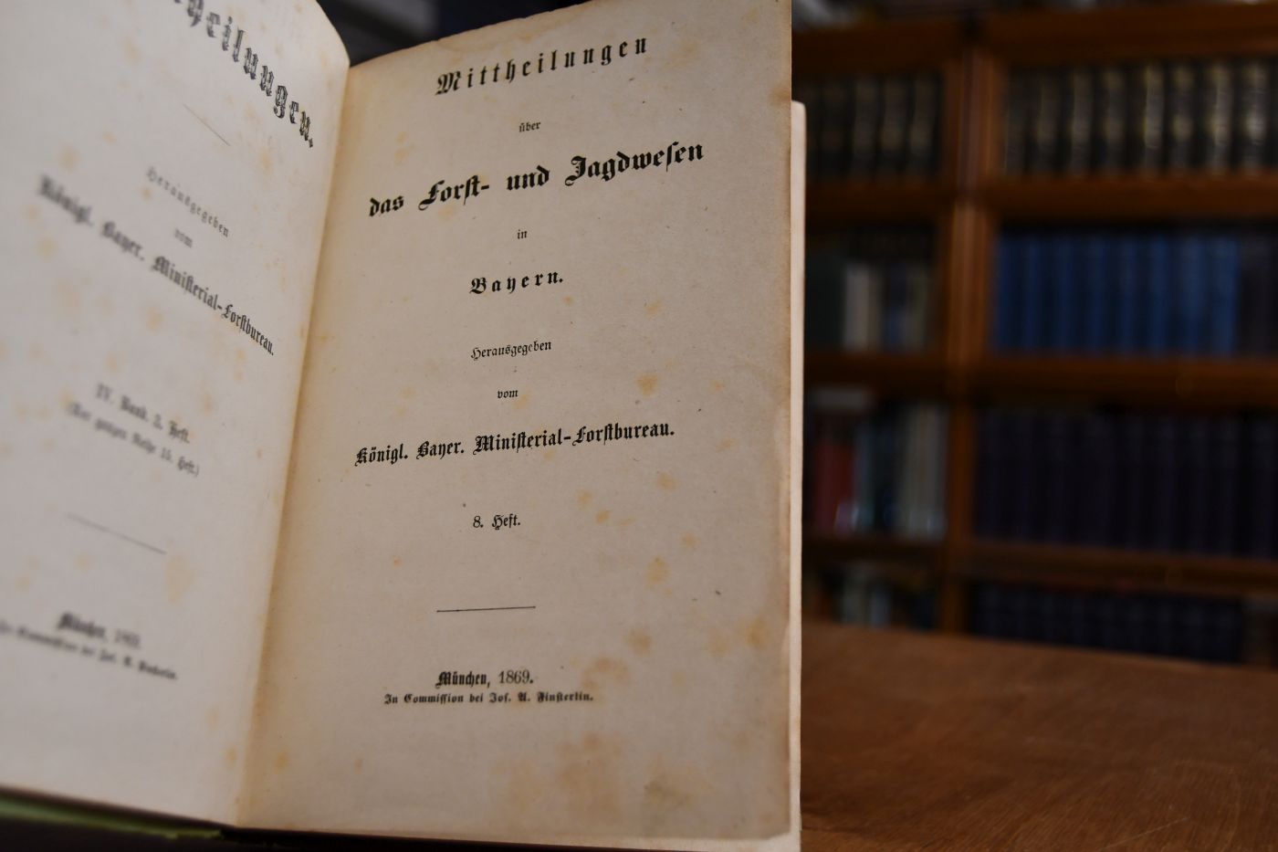 Mittheilungen über das Forst- und Jagdwesen in Bayern. 8. Heft.
