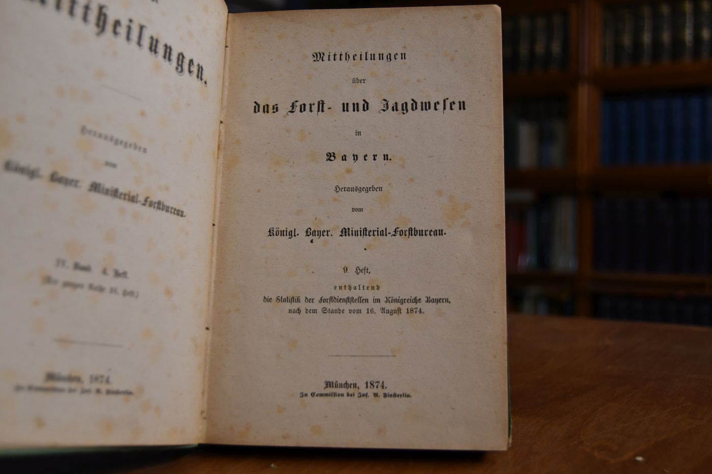 Mittheilungen über das Forst- und Jagdwesen in Bayern. 9. Heft.