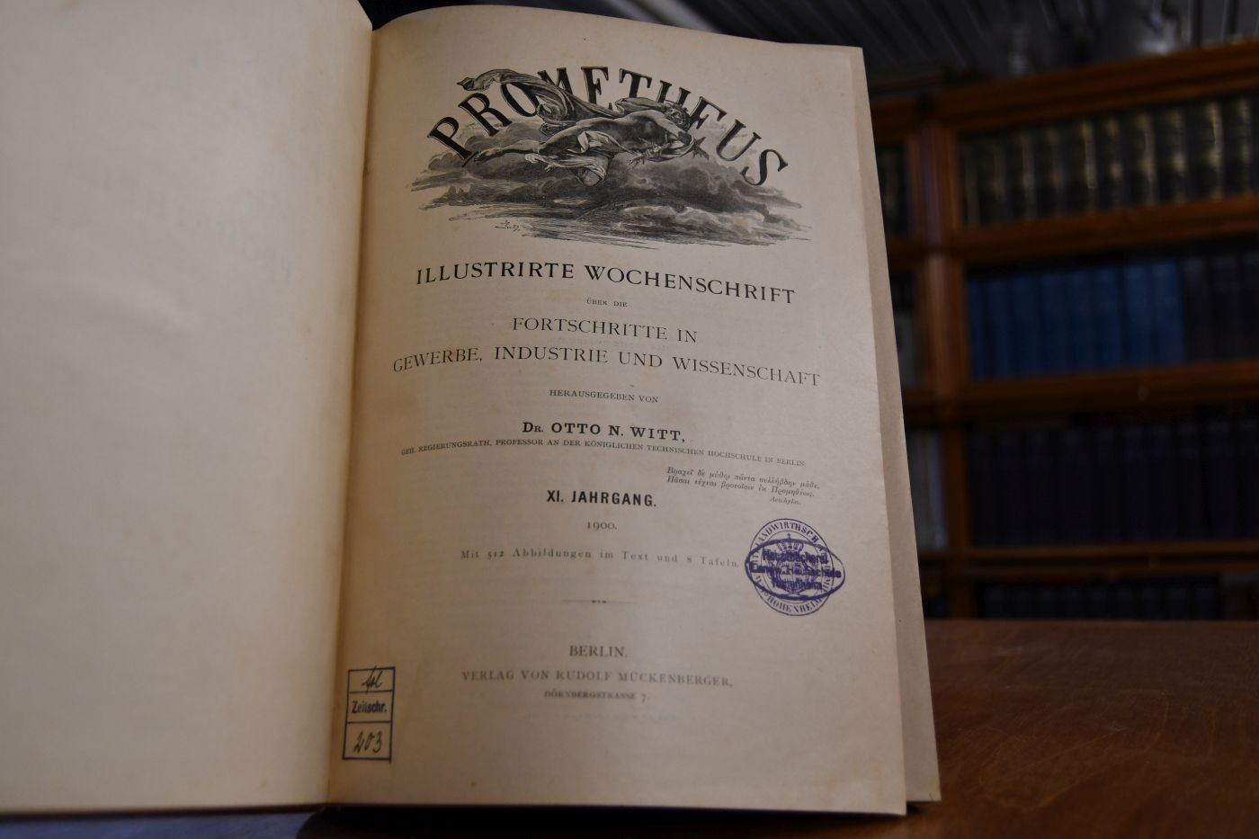 Prometheus. Illiustrierte Wochenschrift über die Fortschritte in Gewerbe, Industrie und Wissenschaft. XI. Jahrgang 1900.