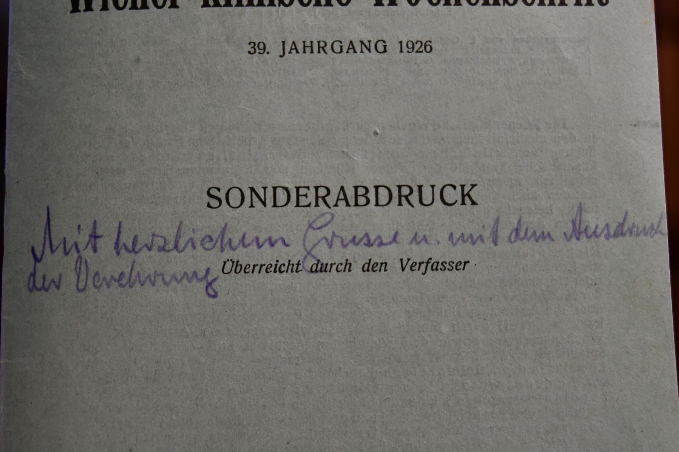 Ueber die Triebe und über deren Zustandekommen.