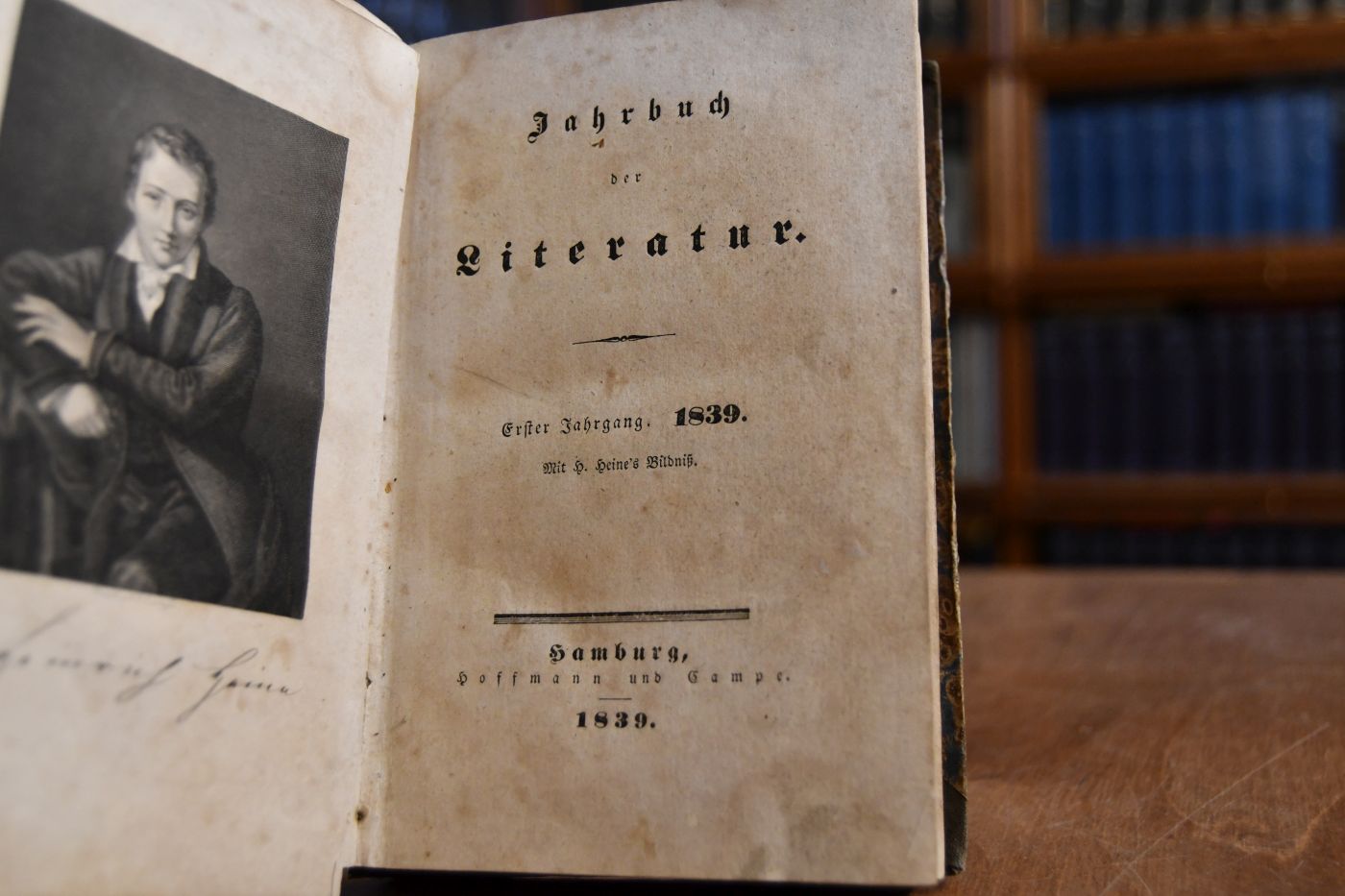 Jahrbuch der Literatur. Erster (und einziger) Jahrgang 1839. Mit H. Heine`s Bildniß.