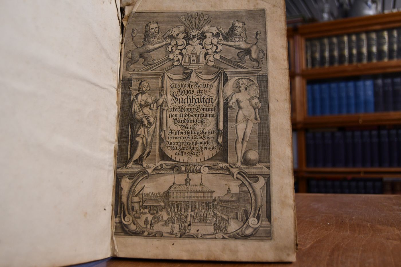 Buchhalten über Proper Commission und Compagnia Handlungen. Anitzo Auff vielfaltiges Anhalten von des Autoris Erben Anderweit heraußgegeben.