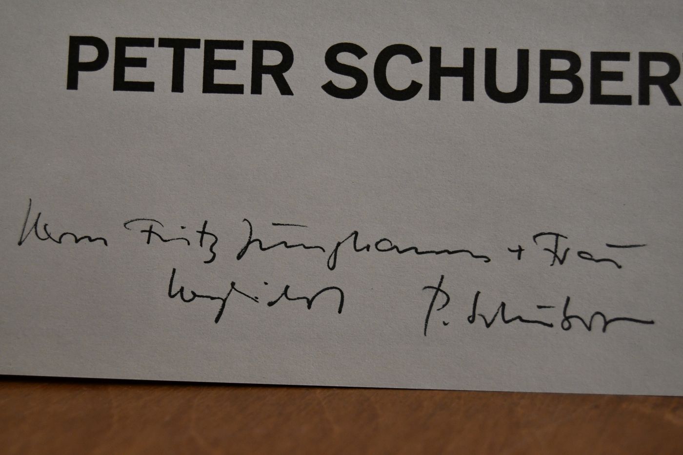 Peter Schubert.