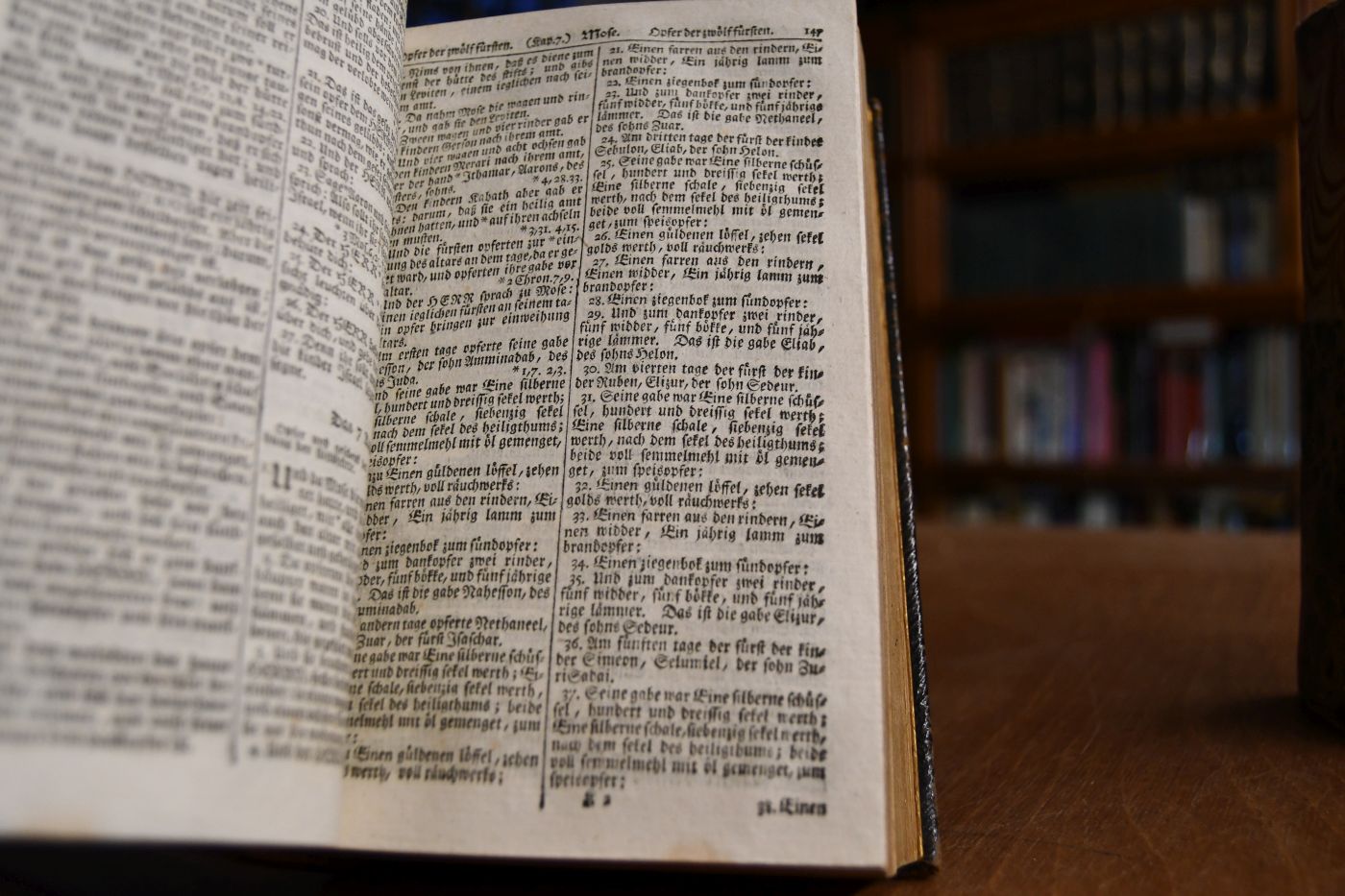 Die Bibel oder ganze heilige Schrift alten und neuen Testaments nach der Uebersetzung Martin Luthers samt dessen Vorrede über die Epistel an die Römer wie auch achzig neue Vorreden über alle und jede biblische Bücher und einer Anleitung zum heilsamen Gebrauch des Wortes Gottes.