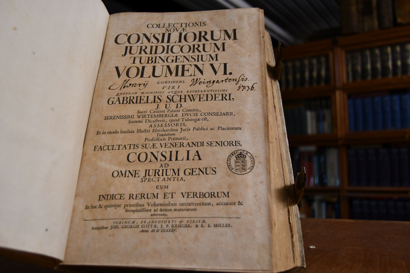 Collectiones novae Consiliorum Juridicorum Tubingensium Volumen VI (apart).