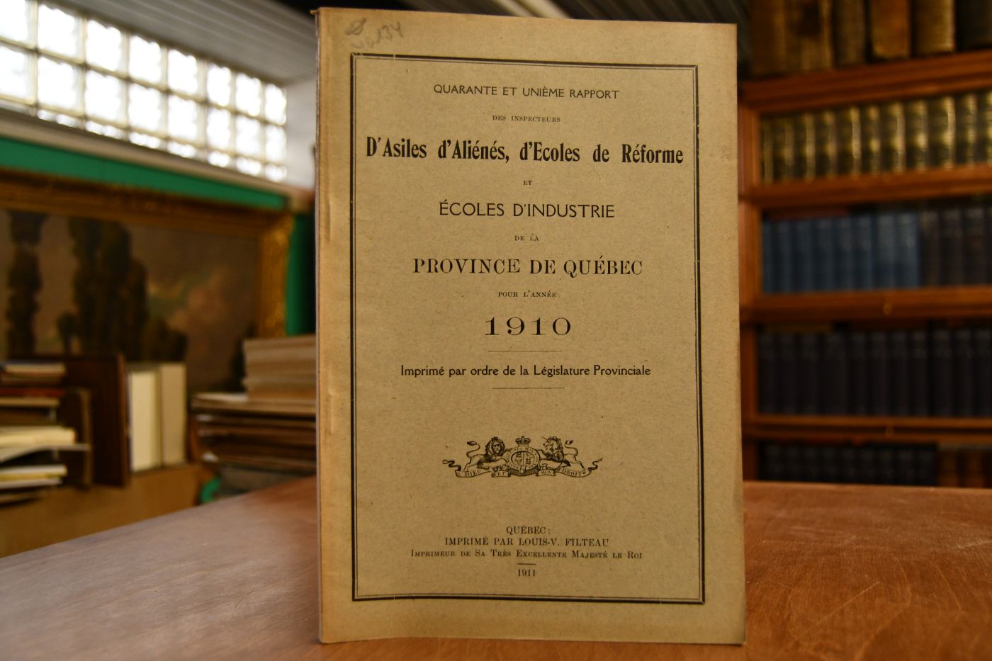 Quarante et unieme Rapport des Inspecteurs des Asiles d`Aliens, Ecoles de reforme et Ecoles d`industrie de la Province de Quebec pour l`annee 1910.