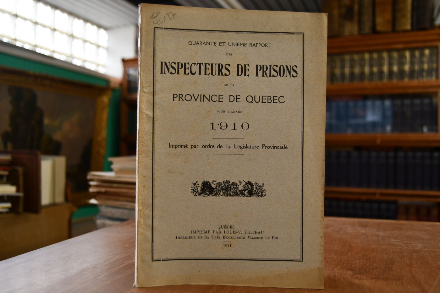 Quarantieme Rapport des Inspecteurs de Prisons de la Province de Quebec pour l`annee 1910.
