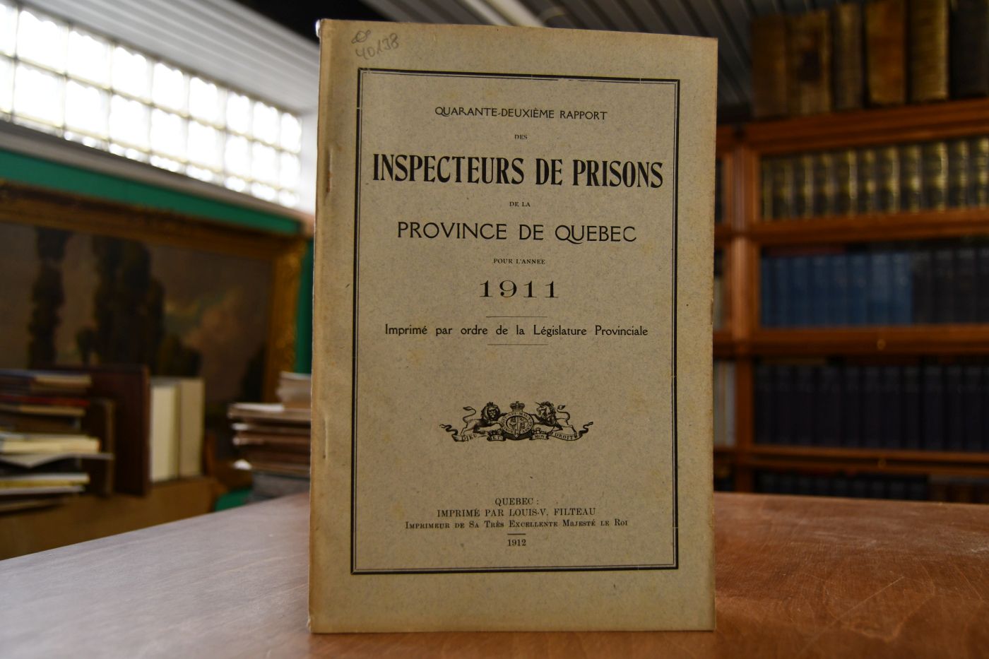 Quarante-deuxieme Rapport des Inspecteurs de Prisons de la Province de Quebec pour l`annee 1911.