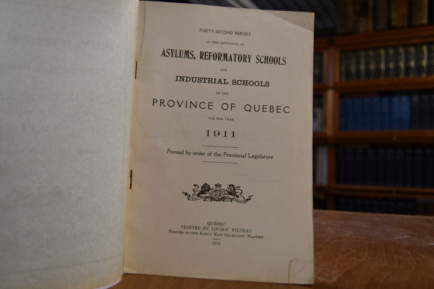 Forty-second Report of the Inspectors of Asylums, Reformatory Schools and Industrial Schools of the Province of Quebec for the year 1911.