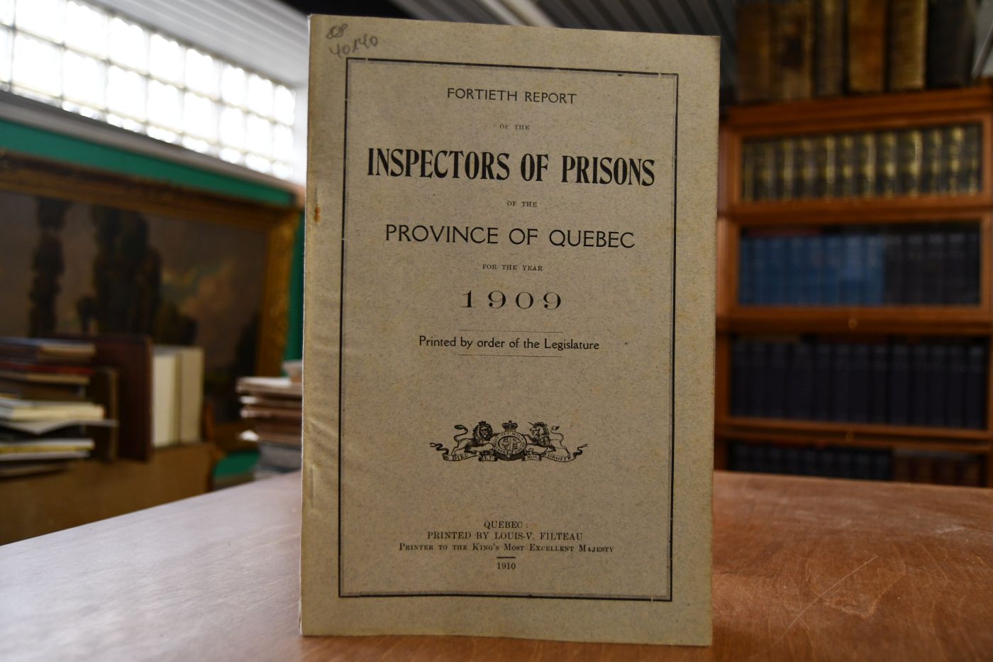 Fortieth Report of the Inspectors of Prisons of the Province of Quebec for the year 1909.