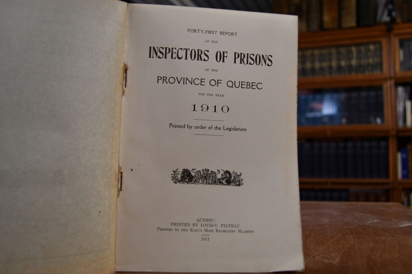 Fortieth Report of the Inspectors of Prisons of the Province of Quebec for the year 1910.