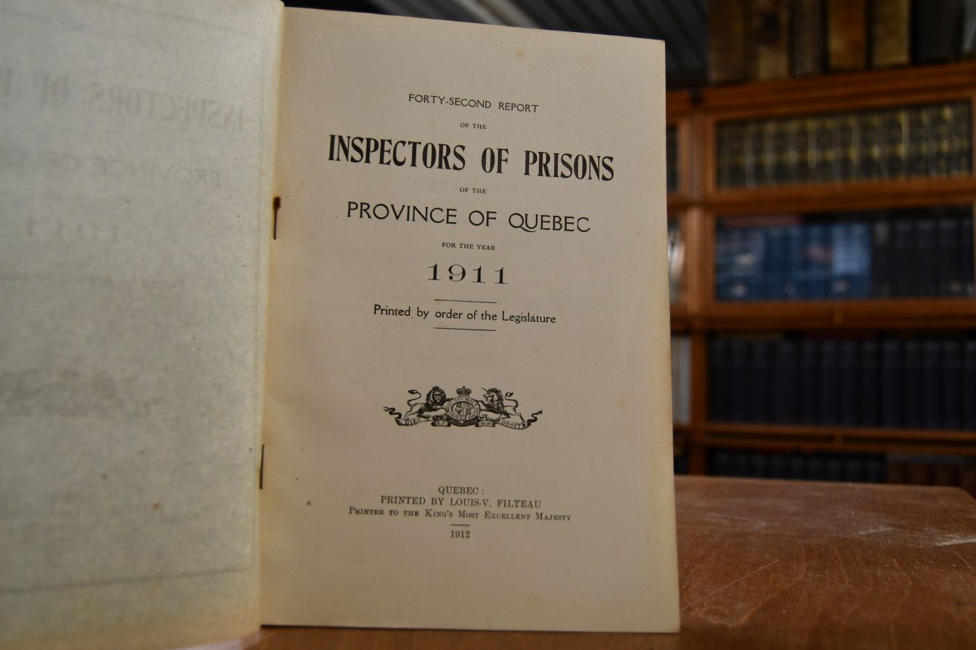 Fortieth Report of the Inspectors of Prisons of the Province of Quebec for the year 1911.