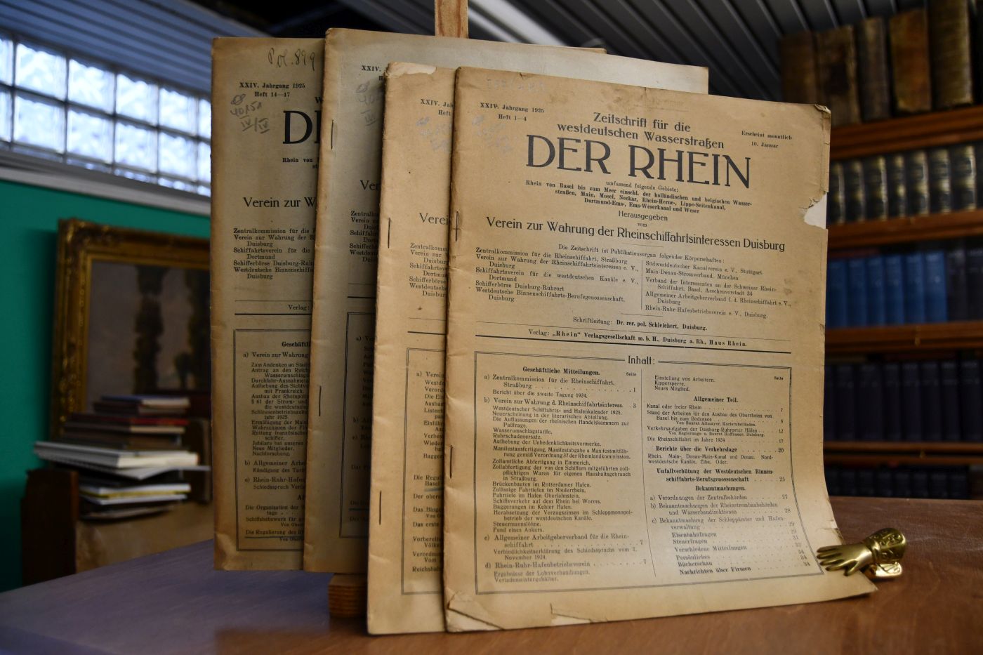 Der Rhein. Zeitschrift für die westdeutschen Wasserstraßen. XXIV. Jahrgang, Januar-April (4 Hefte).