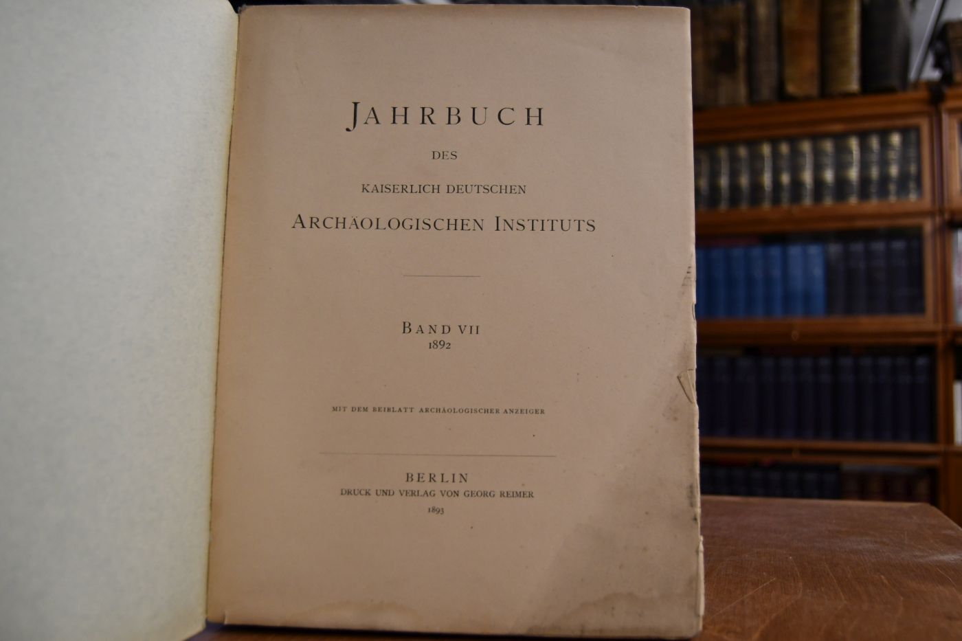 Jahrbuch des Kaiserlich Deutschen Archäologischen Instituts. Band VII, 1892.