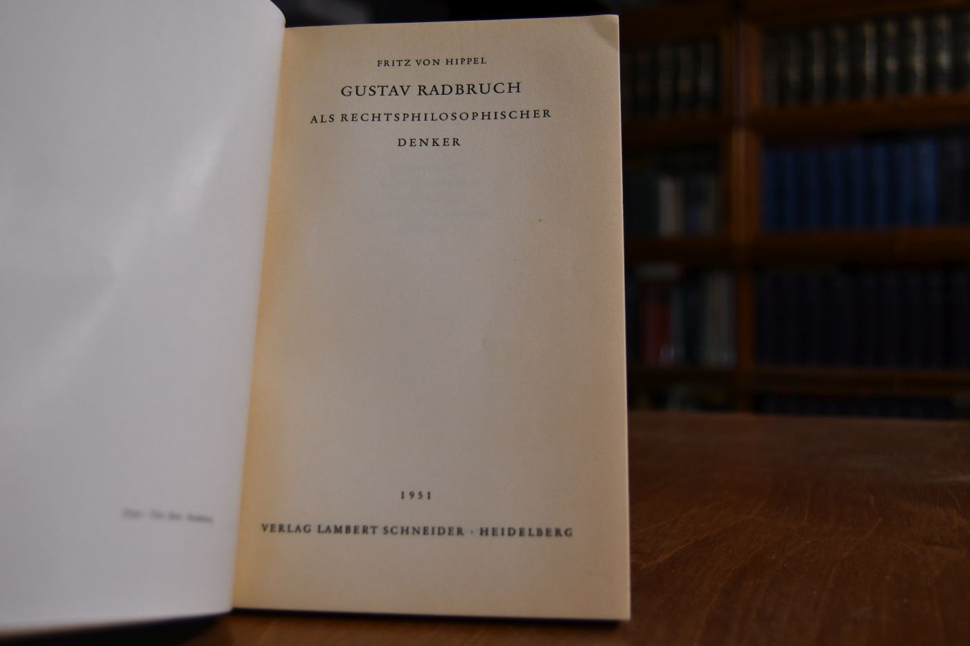 Gustav Radbruch als rechtsphilosophischer Denker.