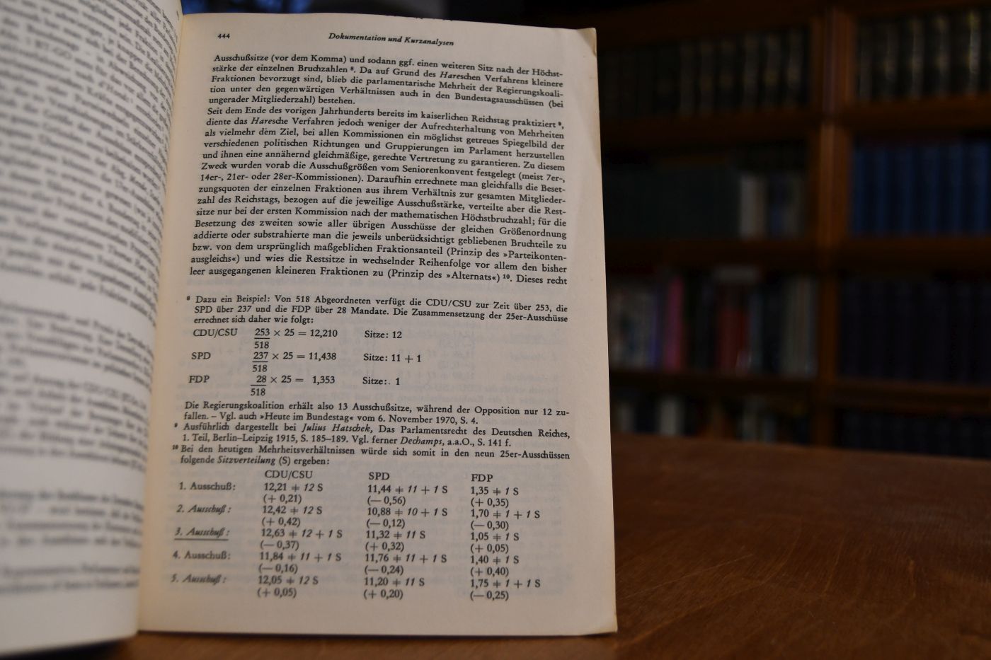 Hare contra d`Hondt? Kritische Notizen zur Einführung der mathematischen Proportion bei der Besetzung von Bundestagsausschüssen.
