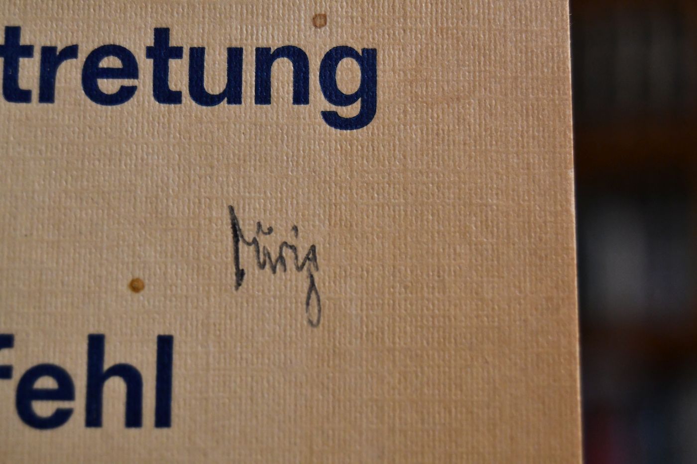Foto des Verkäufers Stellvertretung im Oberbefehl ; Referate und Diskussionsbeiträge auf einer Arbeitstagung der Hochschule für Politische Wissenschaften.