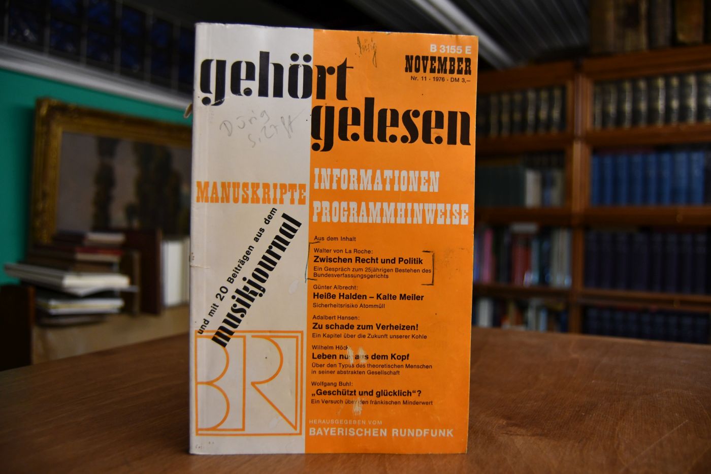 gehört gelesen. Manuskripte, Informationen, Programmhinweise. November 1976.