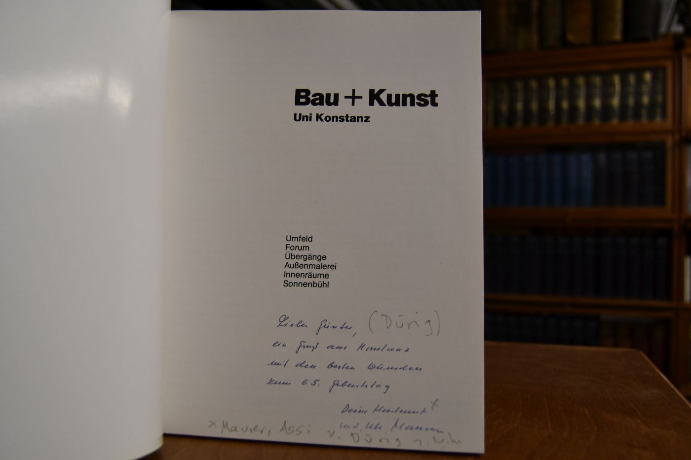 Bau+Kunst Uni Konstanz. Umfeld, Forum, Übergänge, Außenmalerei, Innenräume, Sonnenbühl.