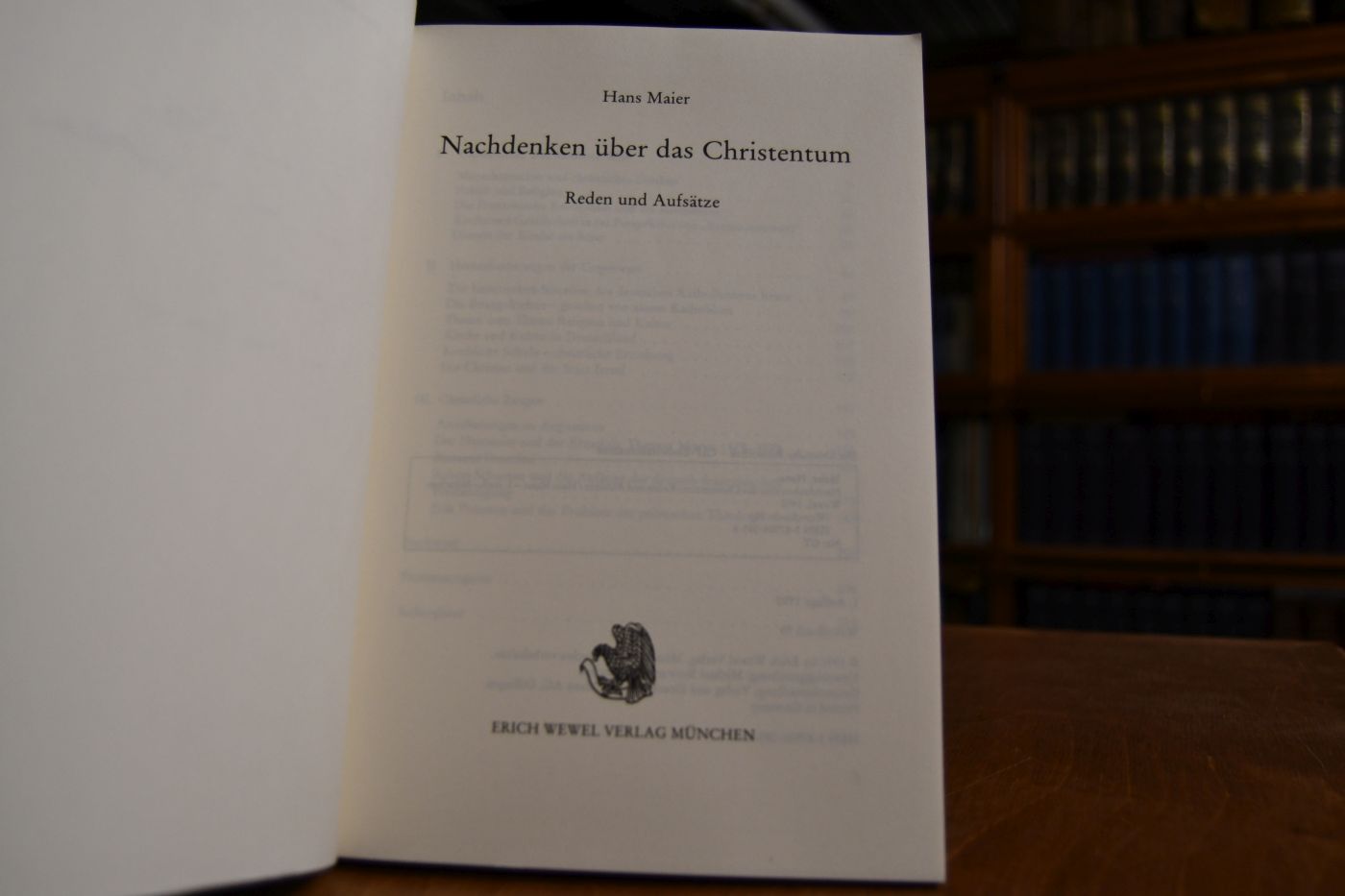 Nachdenken über das Christentum. Reden und Aufsätze.