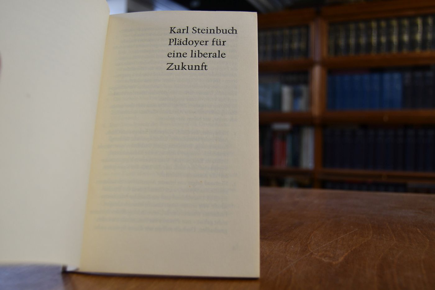 Plädoyer für eine liberale Zukunft.